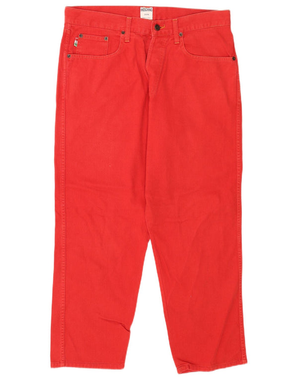 Jeans Moschino Uomo Tapered W36 L28 Cotone Rosso