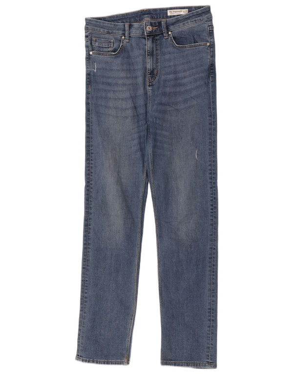 Jeans dritti Marks & Spencer da donna The Sienna UK 12 medio W30 L30 blu