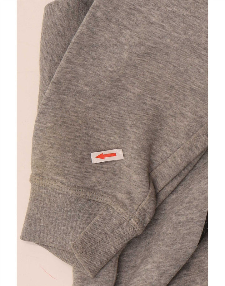 Felpa con cappuccio grafica da uomo Nike Large in cotone grigio
