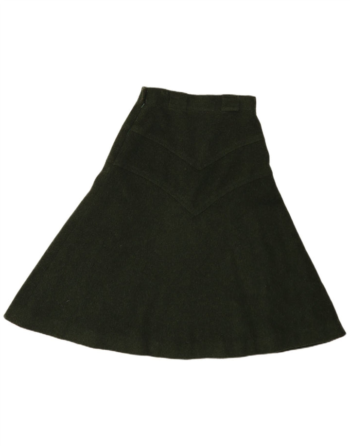 Gonna a trapezio da donna vintage IT 44 media W28 verde
