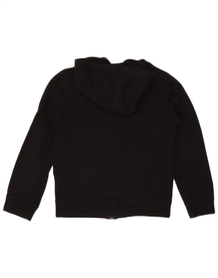 NIKE Boys Zip Hoodie Sweater 8-9 Years Small  Black Cotton