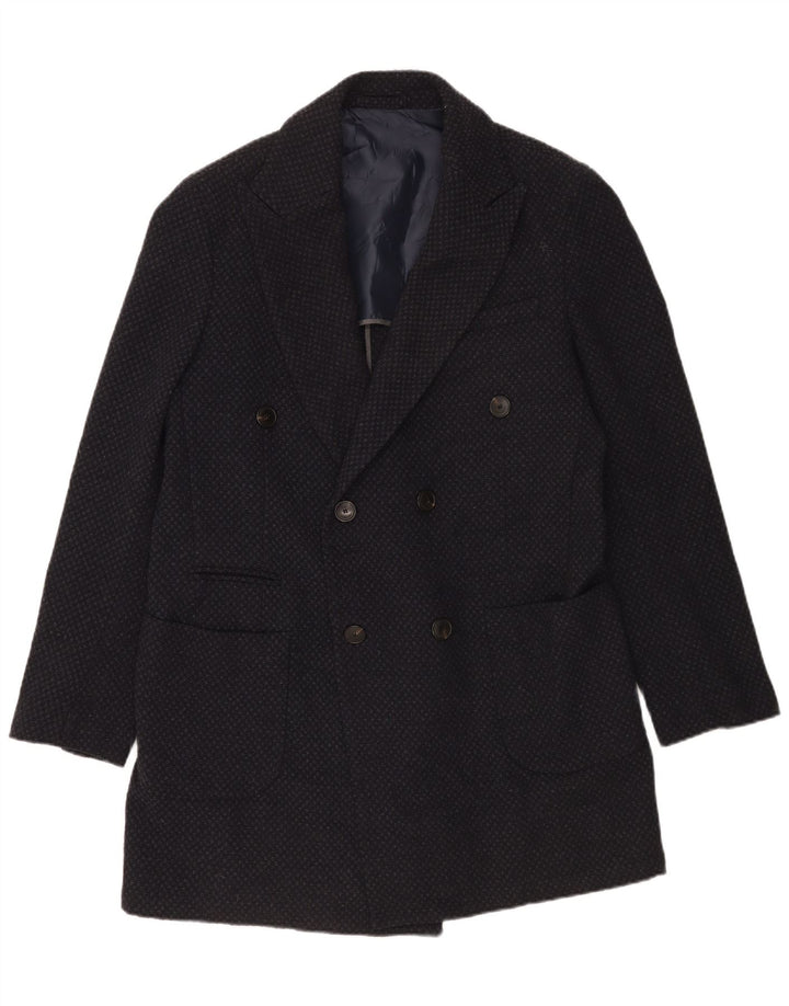 Giacca blazer doppiopetto da uomo Sirmoney IT 52 XL Lana maculata blu navy