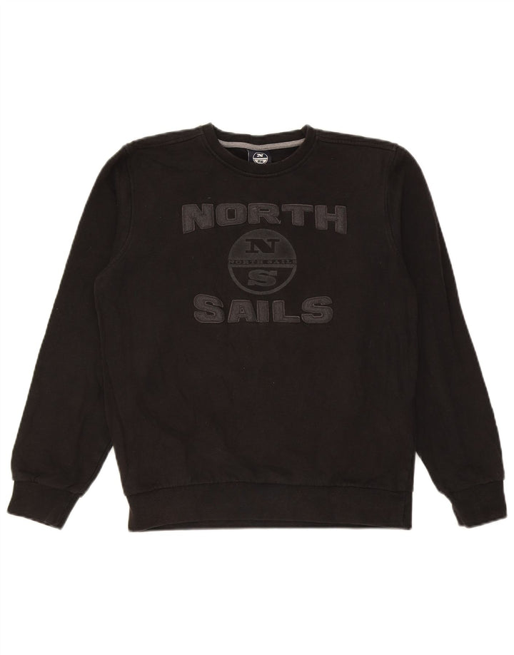 Felpa con grafica da ragazzo North Sails 13-14 anni in cotone nero
