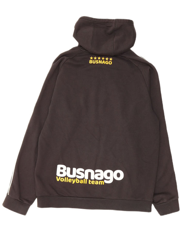 Felpa con cappuccio grafica da uomo Adidas Large in cotone nero