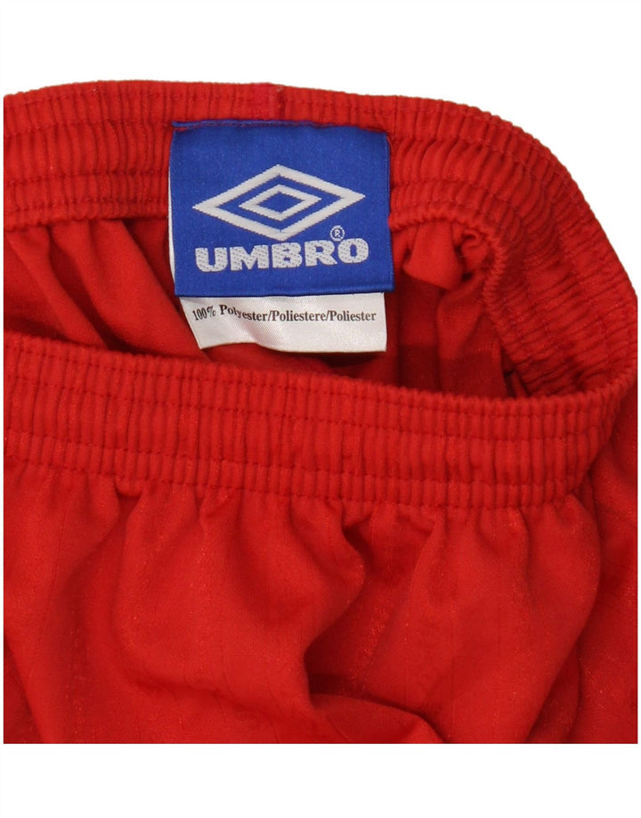 Pantaloncini sportivi Umbro da uomo piccoli in poliestere rosso