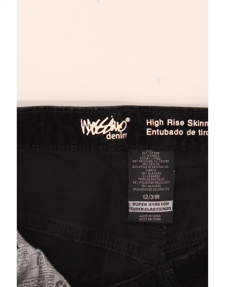 MOSSIMO Pantaloni casual skinny a vita alta da donna US 12 Large W31 L29 Nero