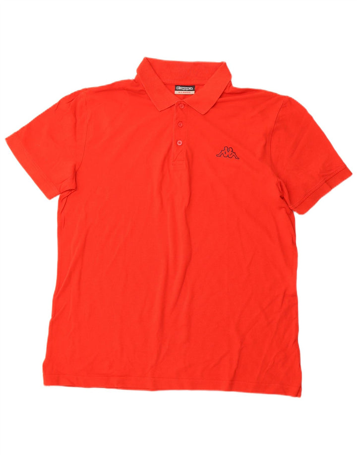 Polo KAPPA da uomo XL in cotone rosso