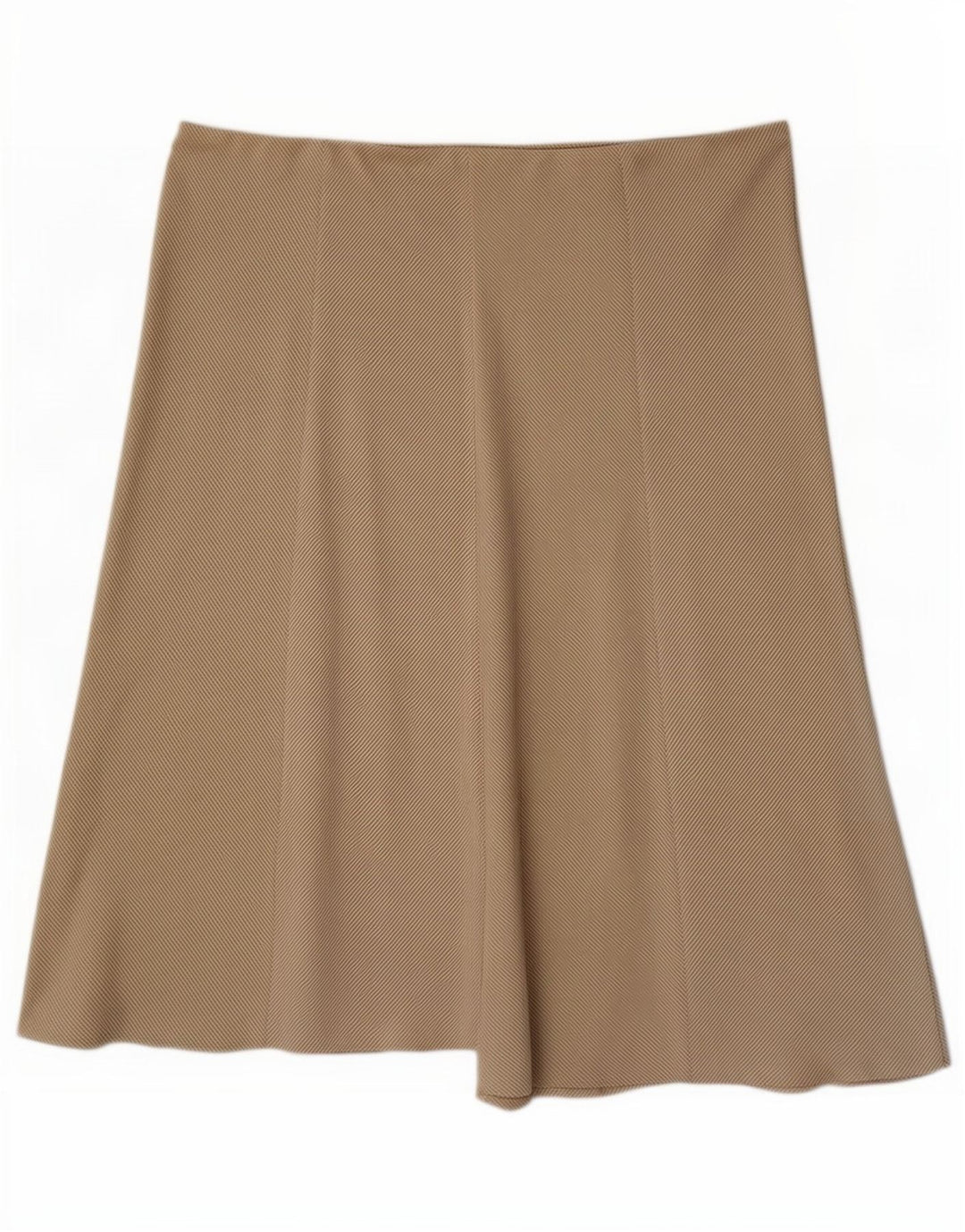 Gonna svasata da donna Marks & Spencer UK 18 XL W38 Viscosa a quadretti beige