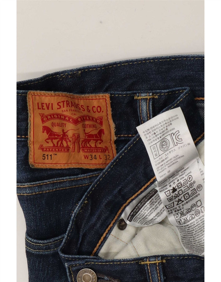 Jeans Levi's Uomo 511 Slim W34 L32 Cotone Blu