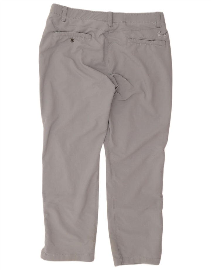 Pantaloni chino dritti da uomo Under Armour W38 L30 nylon grigio