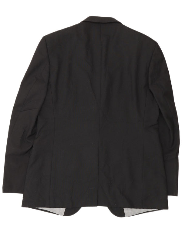 Giacca blazer a 2 bottoni Marks & Spencer da uomo UK 42 grande poliestere nero
