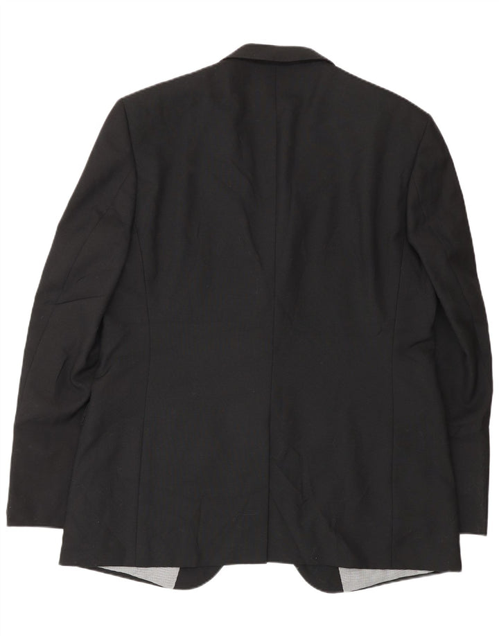 Giacca blazer a 2 bottoni Marks & Spencer da uomo UK 42 grande poliestere nero