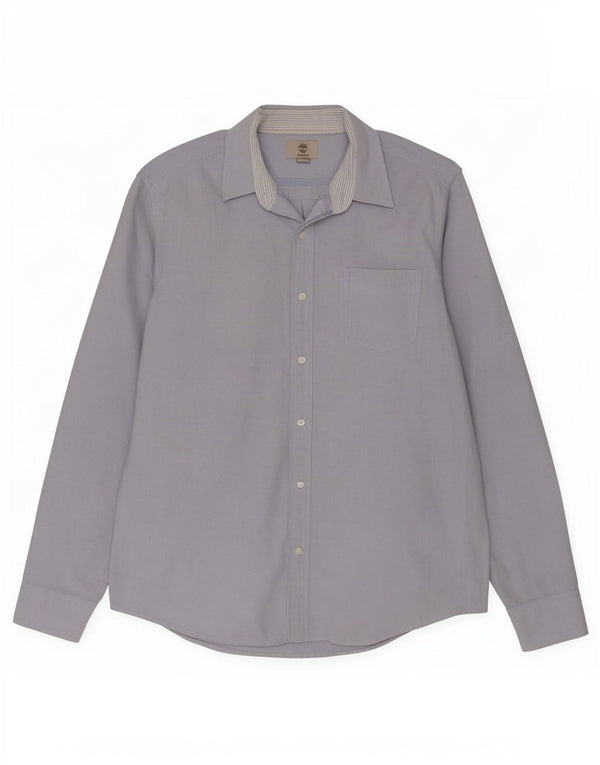 Camicia Timberland da uomo vestibilità regolare in cotone blu medio