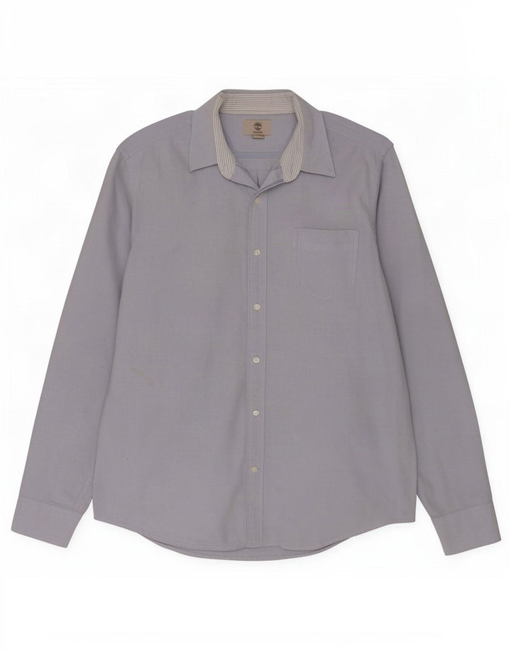 Camicia Timberland da uomo vestibilità regolare in cotone blu medio