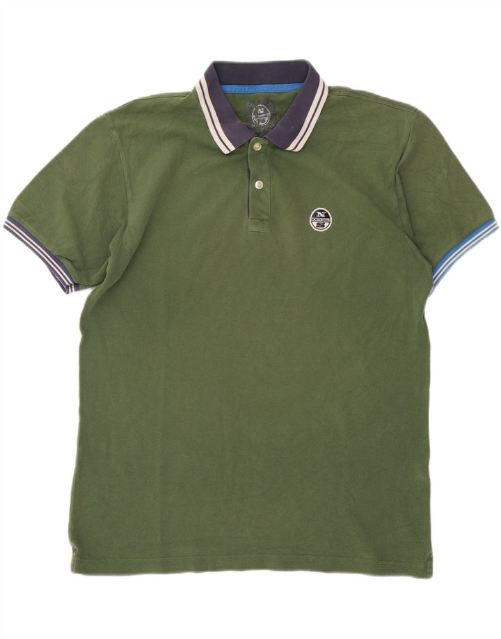 Polo da uomo North Sails XL in cotone verde