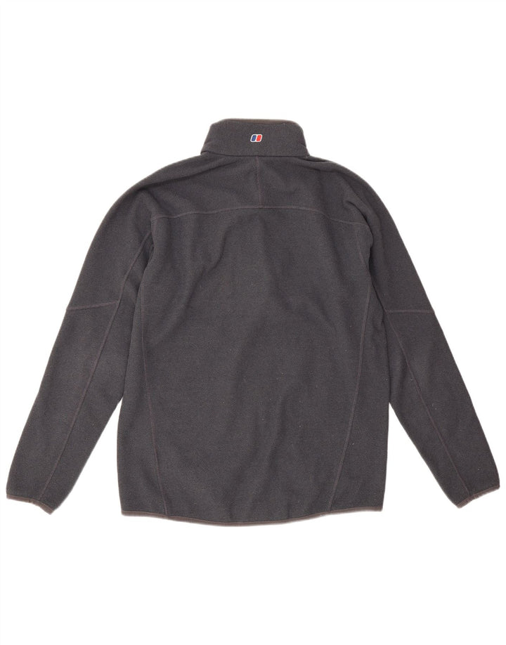 Maglione in pile da uomo Berghaus con zip e collo in poliestere grigio medio