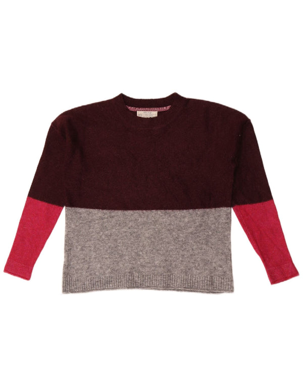 Maglione corto girocollo da donna di White Stuff UK 10 piccolo bordeaux