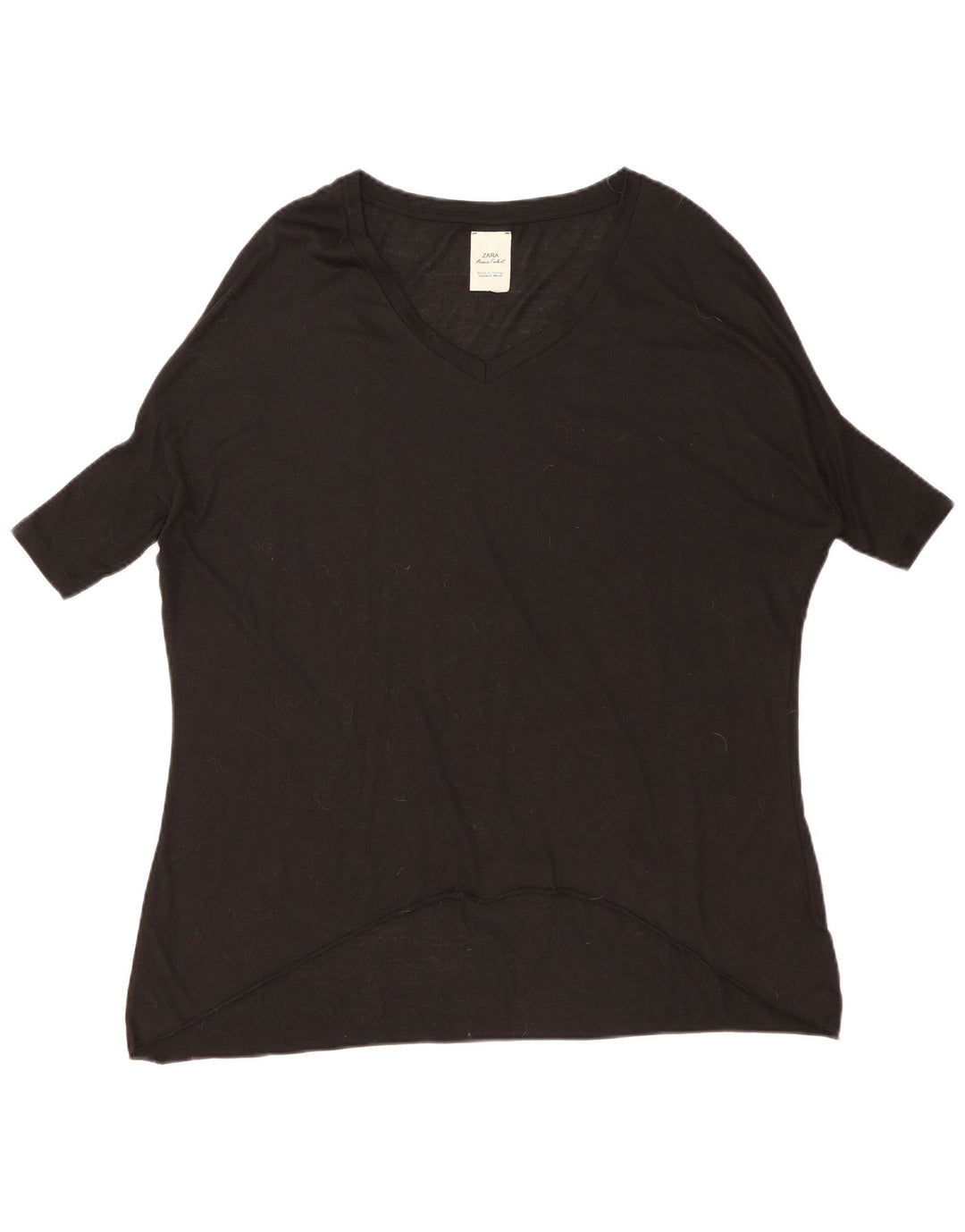 Top tunica oversize da donna Zara UK 10 piccolo nero