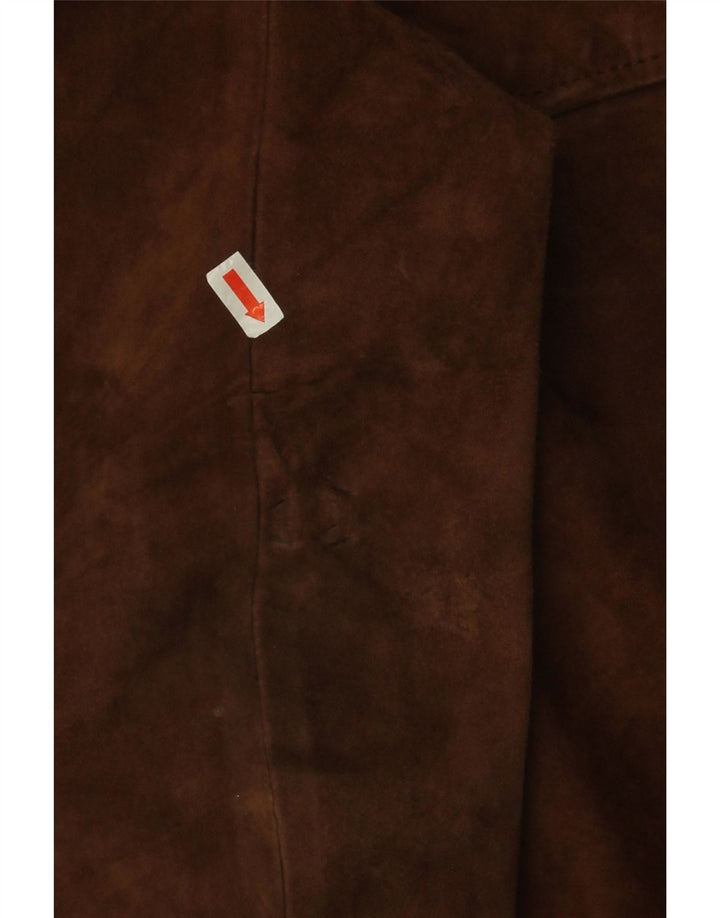 Giacca vintage in pelle scamosciata da uomo UK 38 Marrone medio