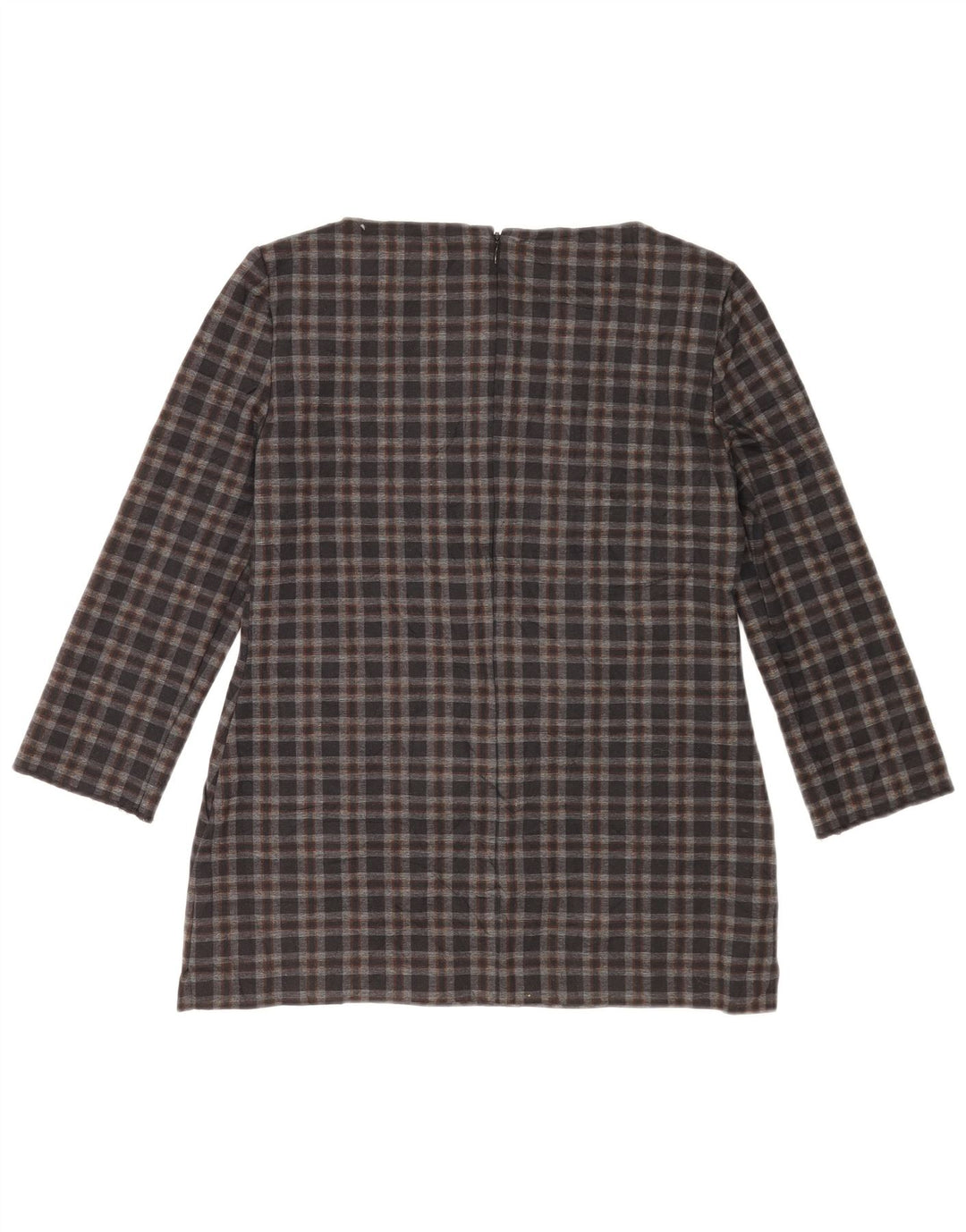 Camicetta con maniche a 3/4 da donna Marks & Spencer UK 8 piccoli quadri grigi