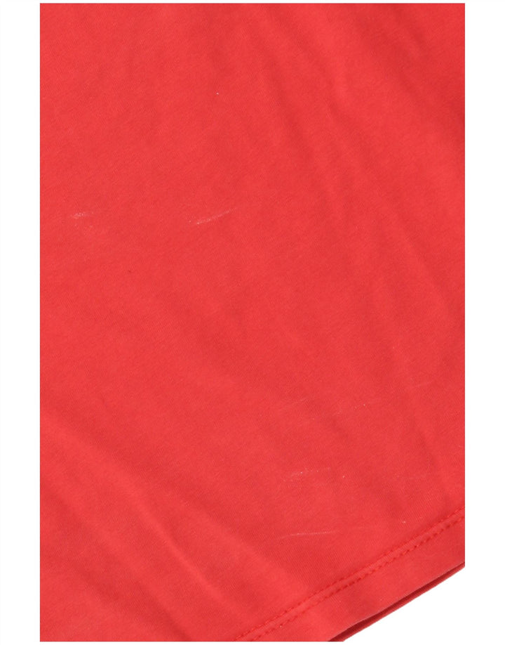Top corto grafico da donna Umbro a maniche lunghe UK 10 Small Red Colourblock