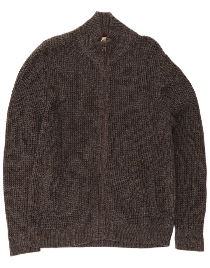 Maglione cardigan da uomo L.L.Bean in cotone grigio medio