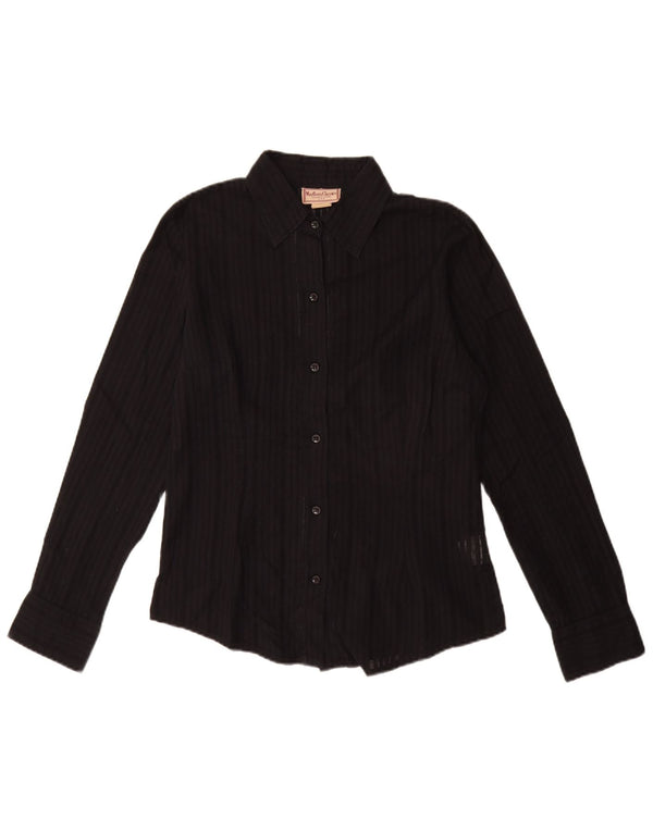 Camicia da donna Marlboro Classics EU 44 XL Cotone gessato nero