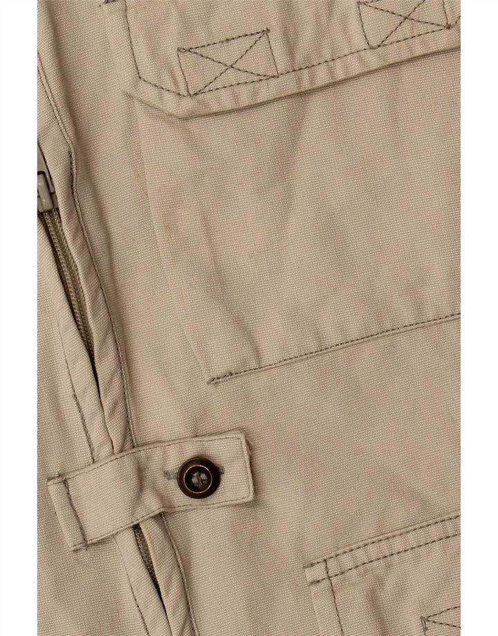 Gilet da donna vintage UK 14 cotone beige medio