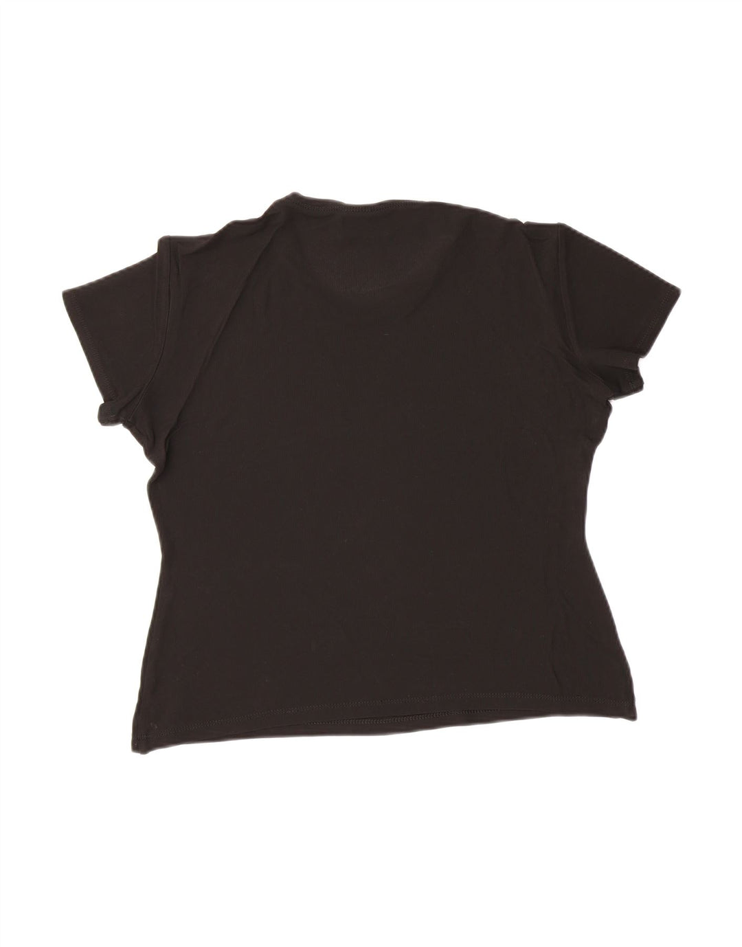 EXTE Womens Crop T-Shirt Top UK 14 Large Black