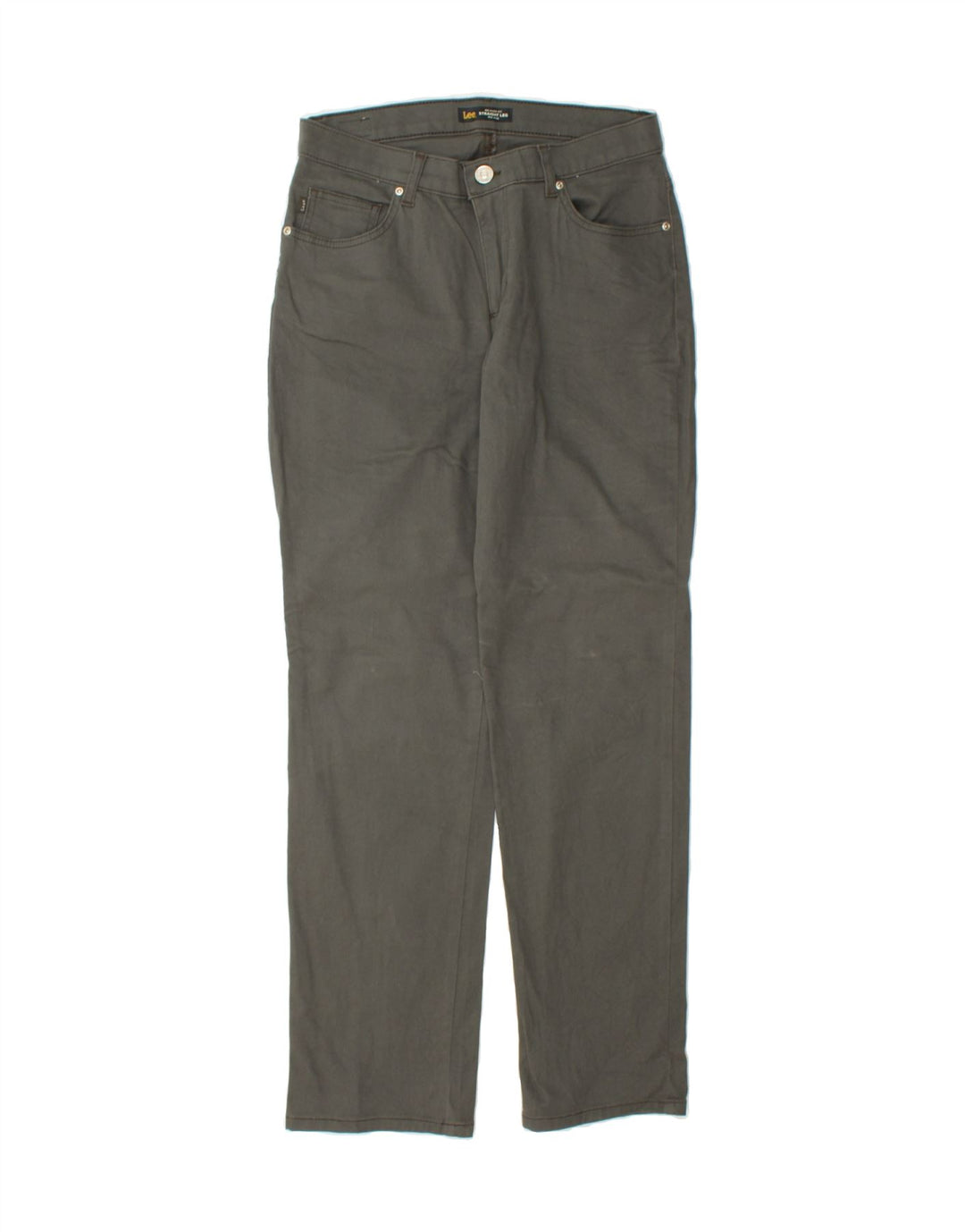 LEE Womens Mid Rise Straight Jeans US 8 Medium W30 L32 Khaki Cotton Vintage Lee and Second-Hand Lee from Messina Hembry 