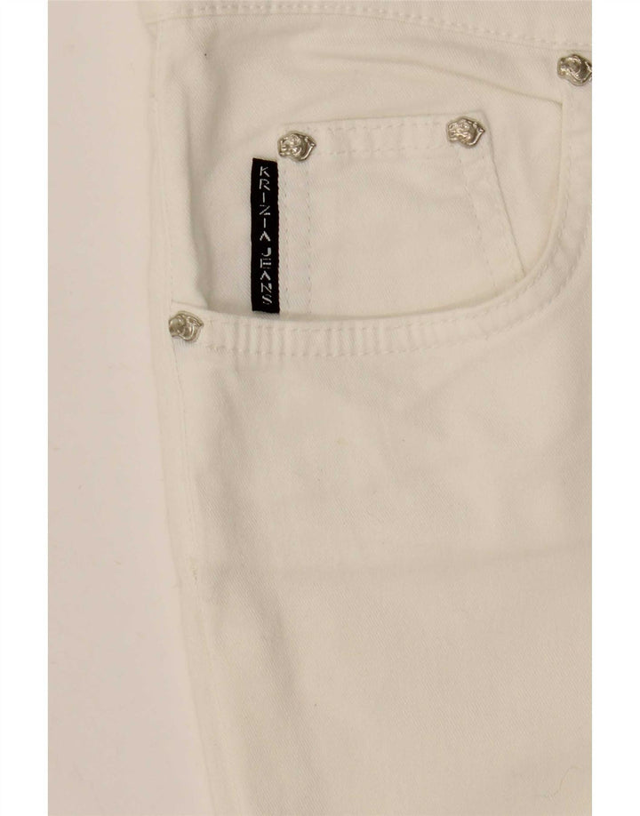 Jeans dritti con grafica Krizia da donna W30 L29 bianchi