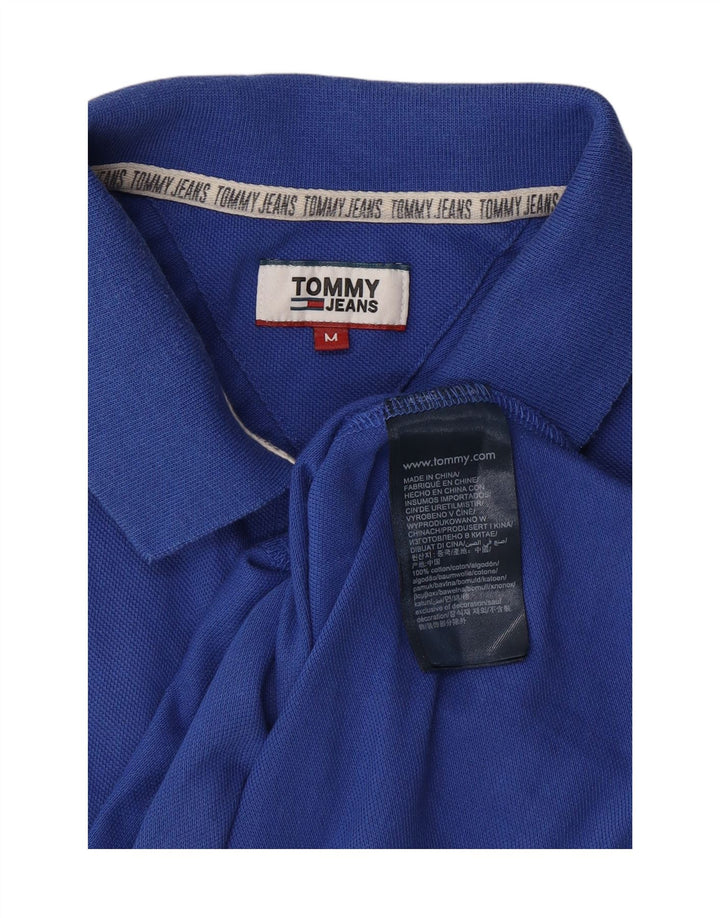 TOMMY HILFIGER Womens Polo Shirt UK 12 Medium Blue Cotton