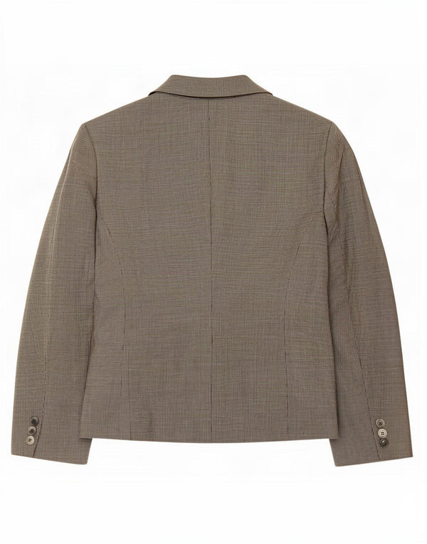 Giacca blazer a 3 bottoni Marks & Spencer da donna UK 16 grande pied de poule grigio