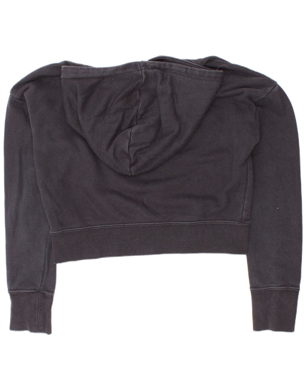 Felpa con cappuccio Nike Crop Graphic Standard Fit per ragazze 10-11 anni media nera