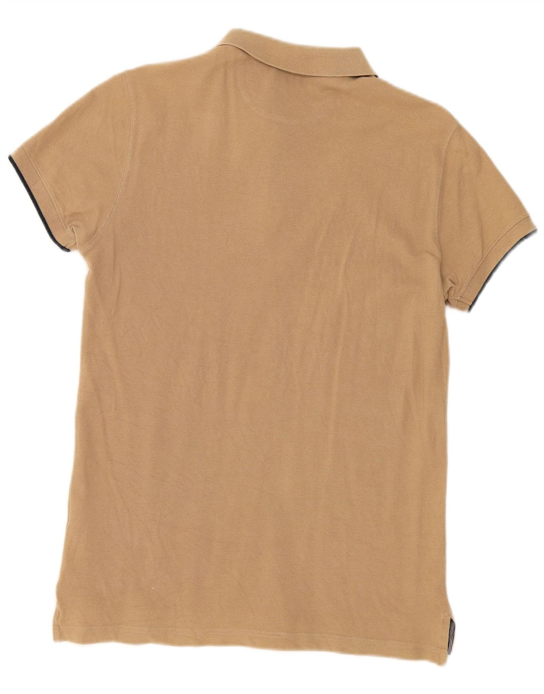 Polo da uomo slim fit Massimo Dutti in cotone beige medio