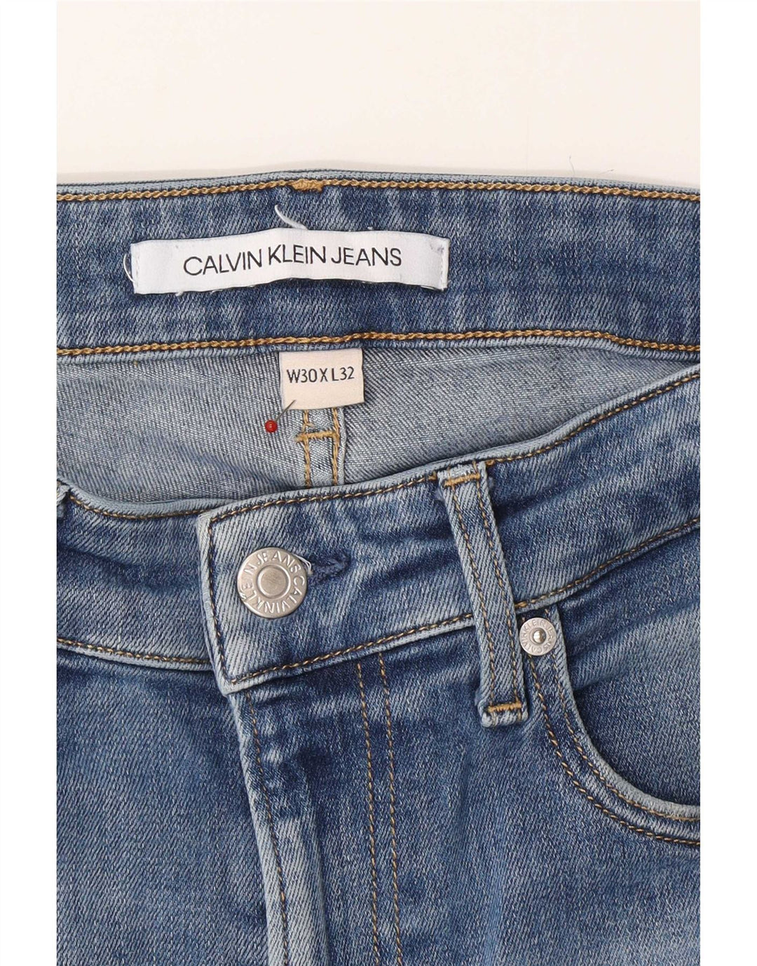 Jeans slim da uomo Calvin Klein W30 L32 Blu