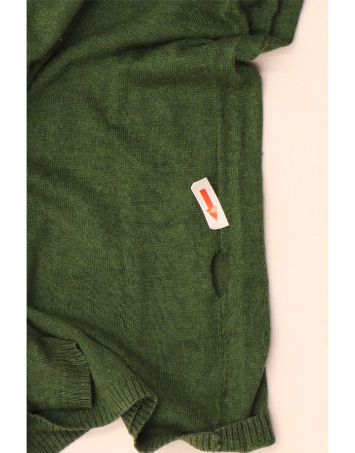 Massimo Dutti Maglione da donna con scollo a barchetta UK 12 Seta verde medio