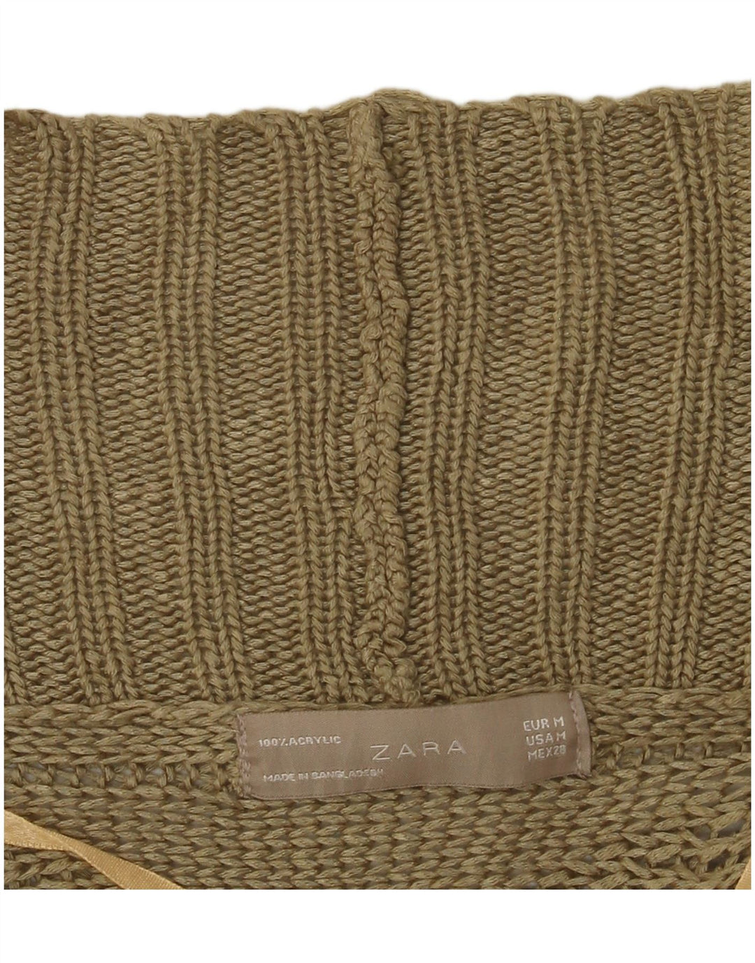 Maglione cardigan con poncho a pipistrello da donna Zara UK 14 medio cachi