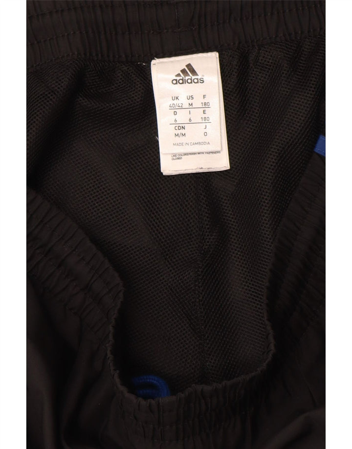 Pantaloni da tuta da uomo Adidas UK 40/42 Medium Nero Poliestere
