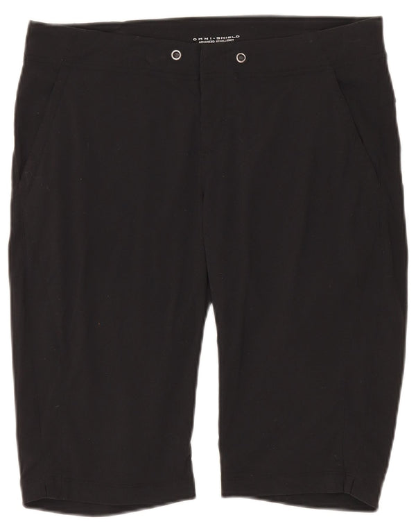 Pantaloncini sportivi regolari Columbia Omni-Shade da donna US 8 Medium W30 Nylon nero