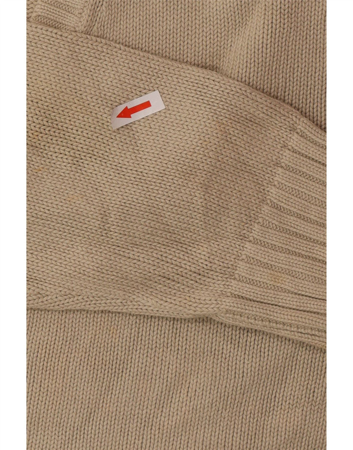 Maglione Zara da uomo con scollo a V XL in cotone beige