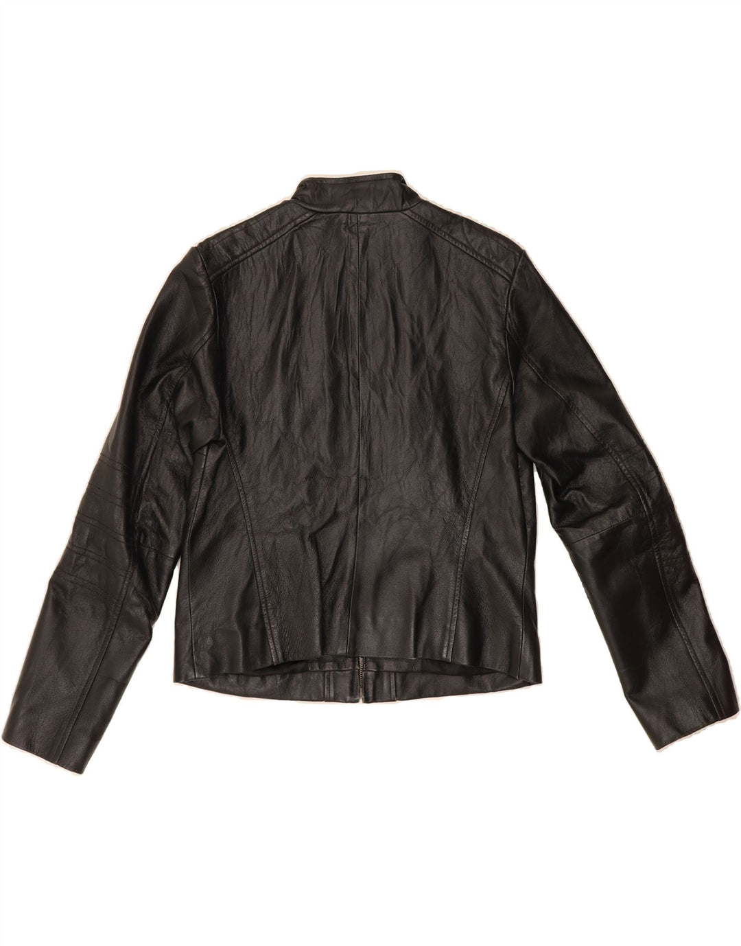 VINTAGE Womens Leather Jacket IT 46 Large Black Vintage Vintage and Second-Hand Vintage from Messina Hembry 