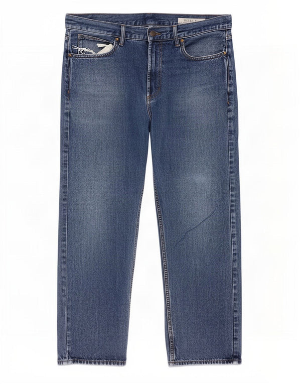 Jeans dritti da uomo Marks & Spencer W36 L29 cotone blu