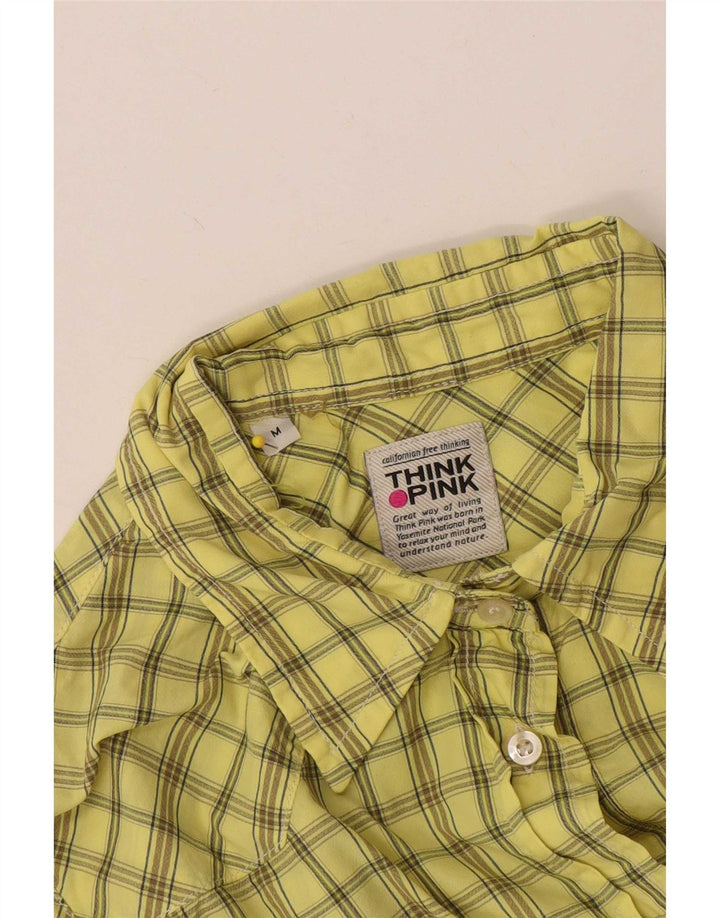 Camicia da donna Think Pink UK 14 a quadri gialli medi