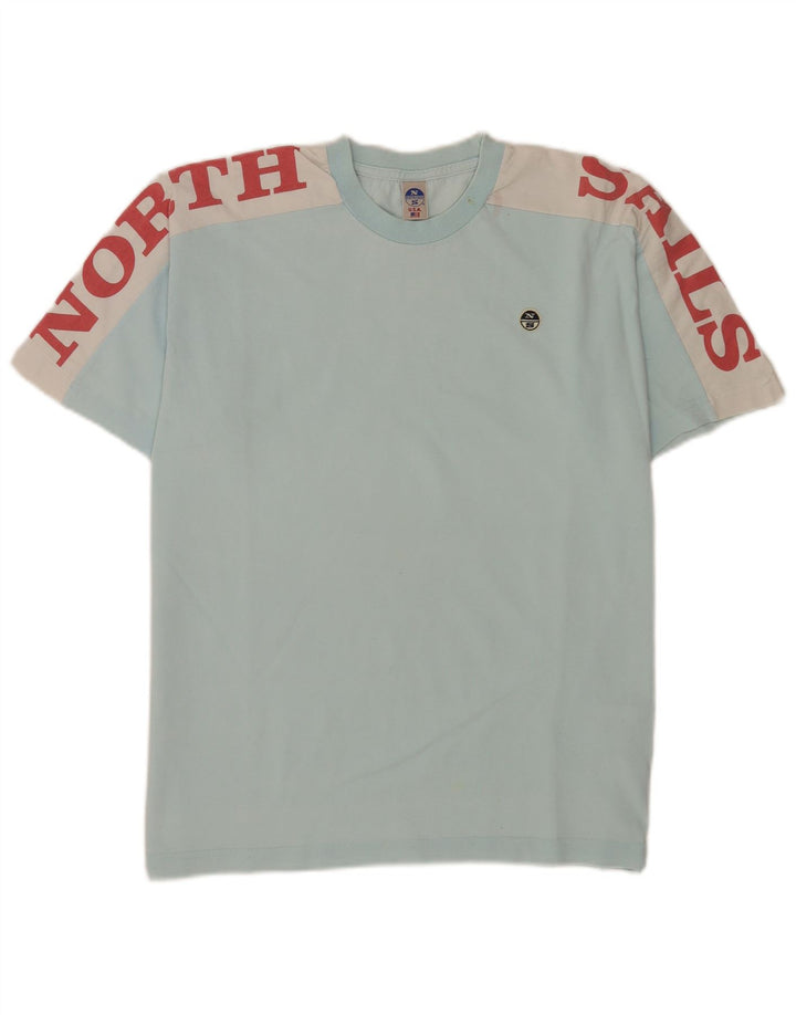 T-shirt grafica da uomo North Sails Top in cotone color block blu medio