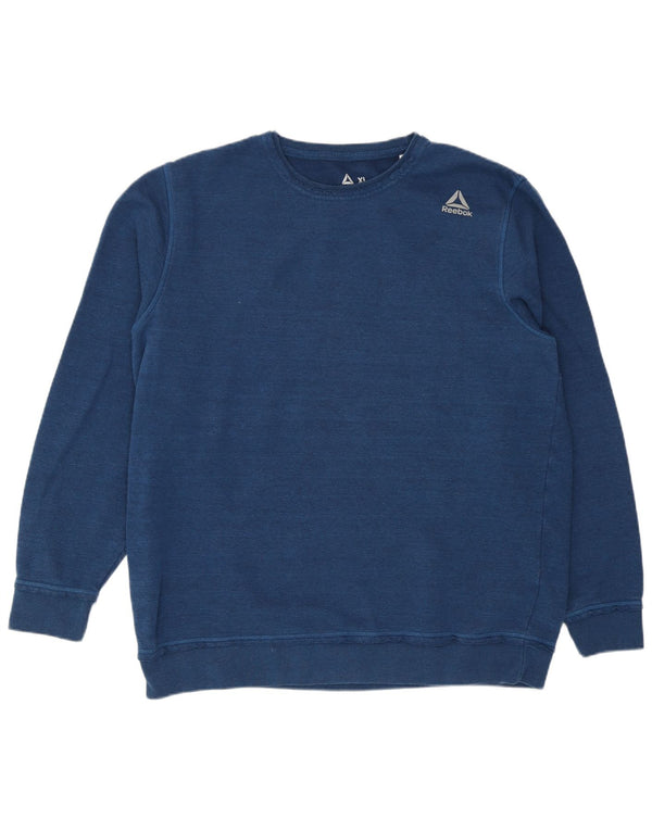 Felpa Reebok da uomo Jumper XL blu navy in cotone
