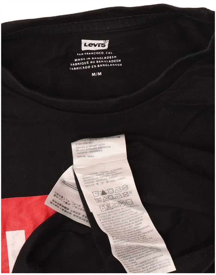 T-shirt grafica da uomo Levi's Top in cotone nero medio