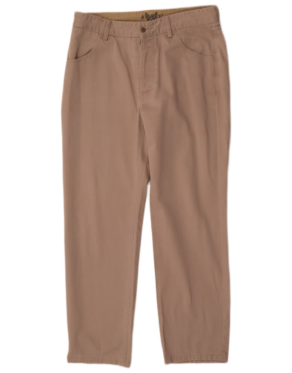 Pantaloni casual dritti da uomo Avirex W32 L28 in cotone beige