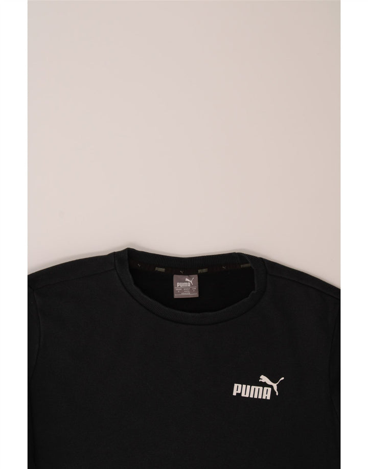 PUMA Mens Sweatshirt Jumper Small Navy Blue Cotton Vintage Puma and Second-Hand Puma from Messina Hembry 