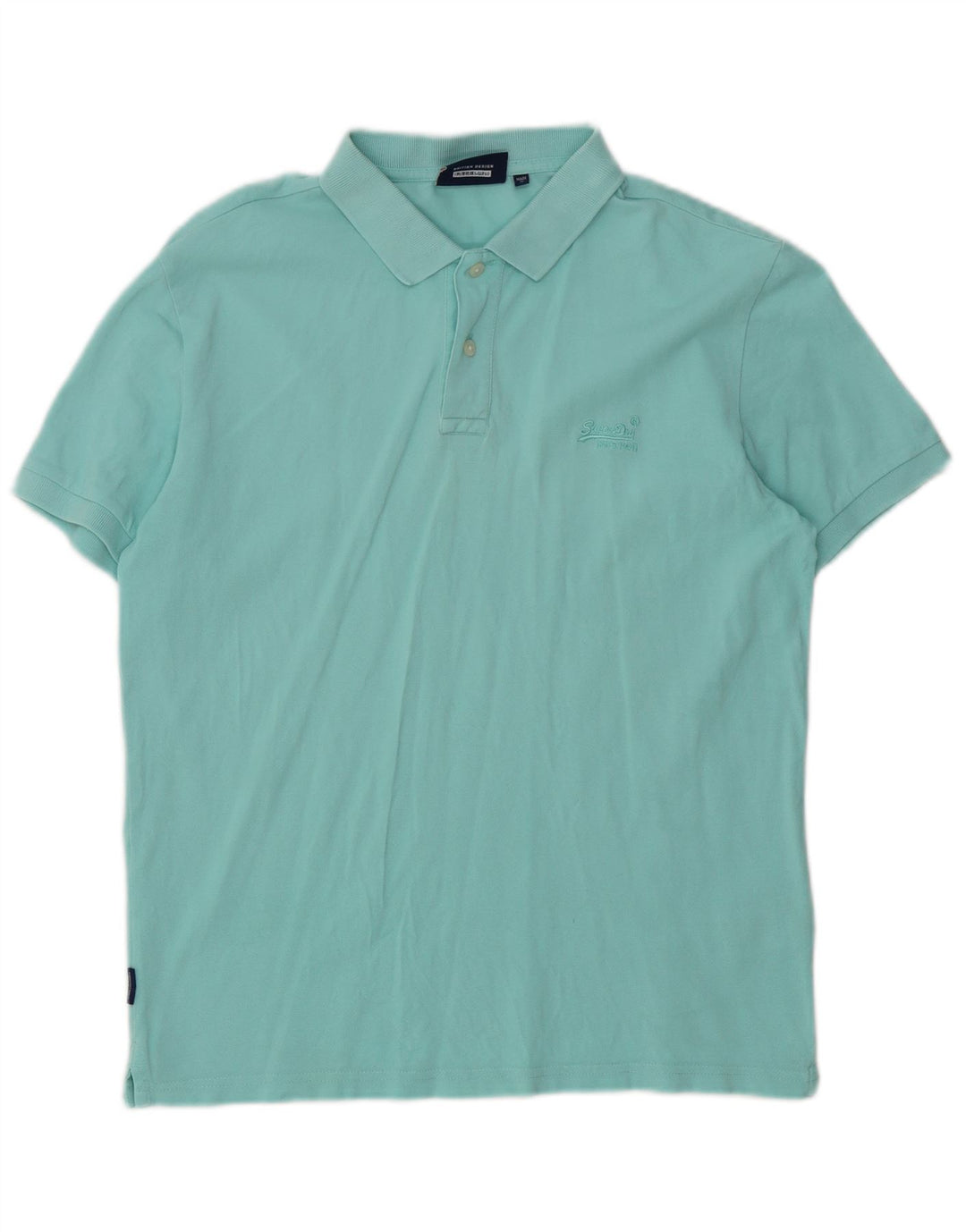 Polo da uomo Superdry in cotone blu medio